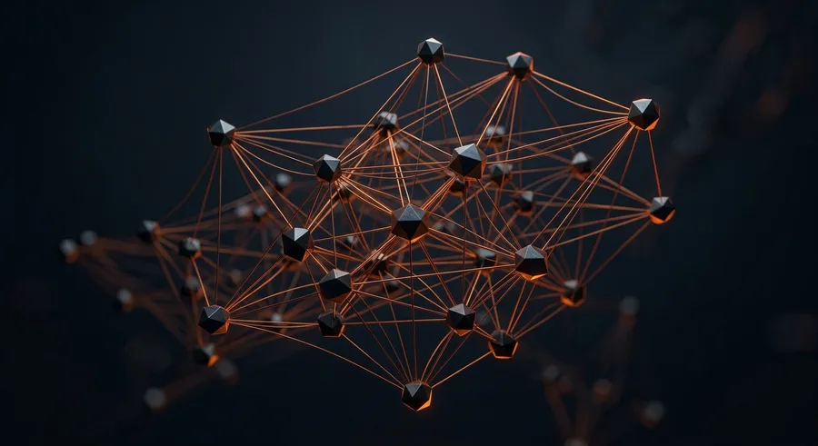 Netzwerk aus verbundenen Knoten