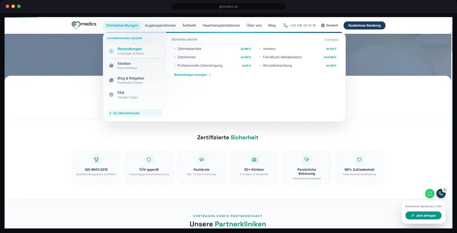Mega menu, entirely from the CMS