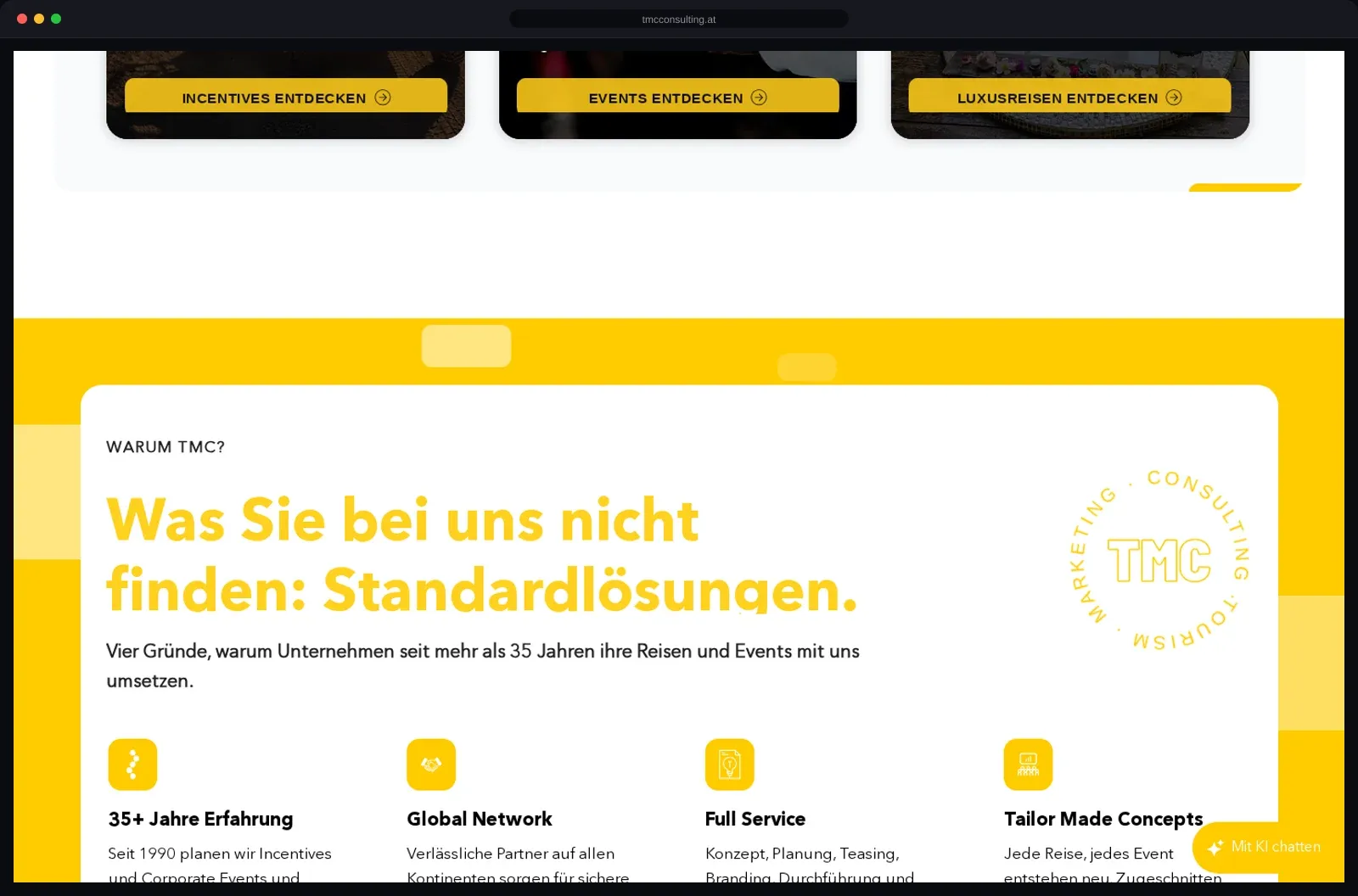 Why TMC: experience, network, full service